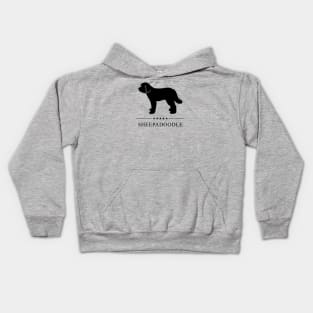 Sheepadoodle Black Silhouette Kids Hoodie